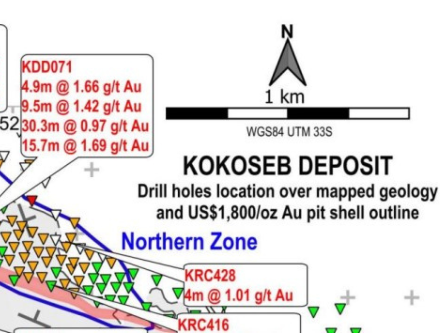 Wia’s Kokoseb gold project shows positive results