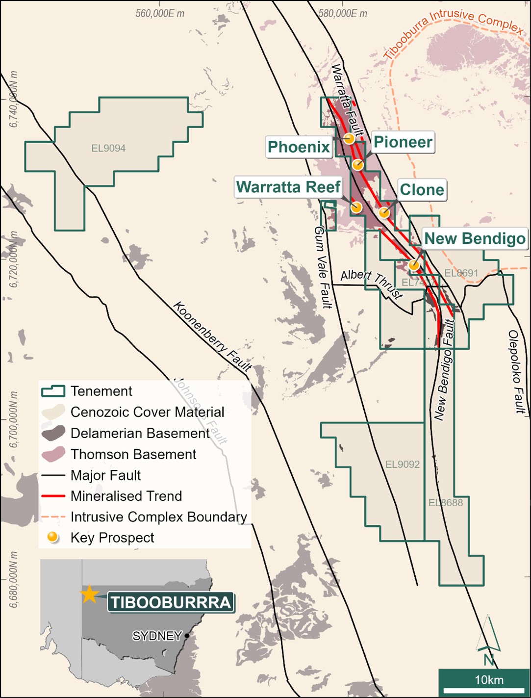 Significant Results from RC Drilling at Tibooburra Gold Project