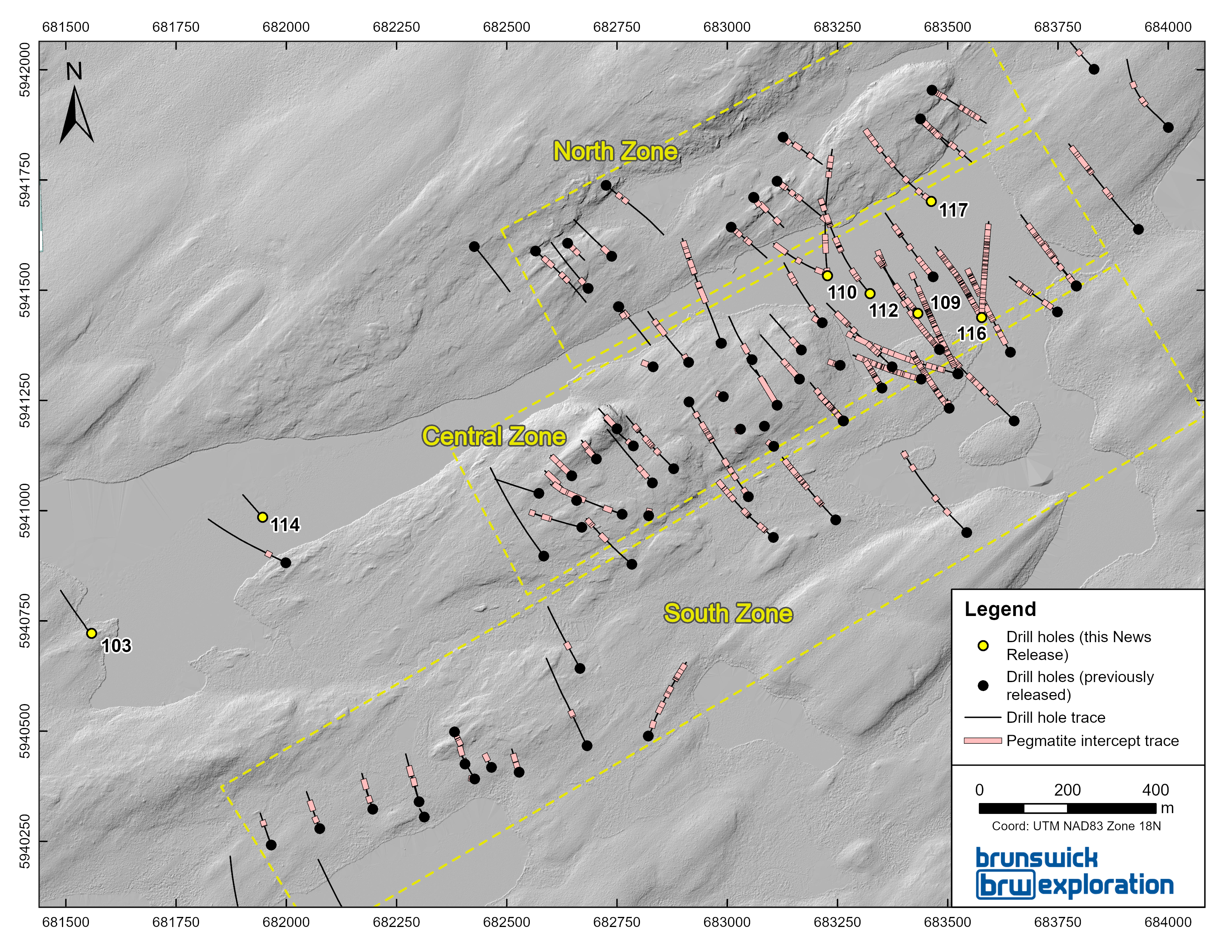 Brunswick Exploration Has Now Identified Four Major New Dykes in 2025 at Mirage