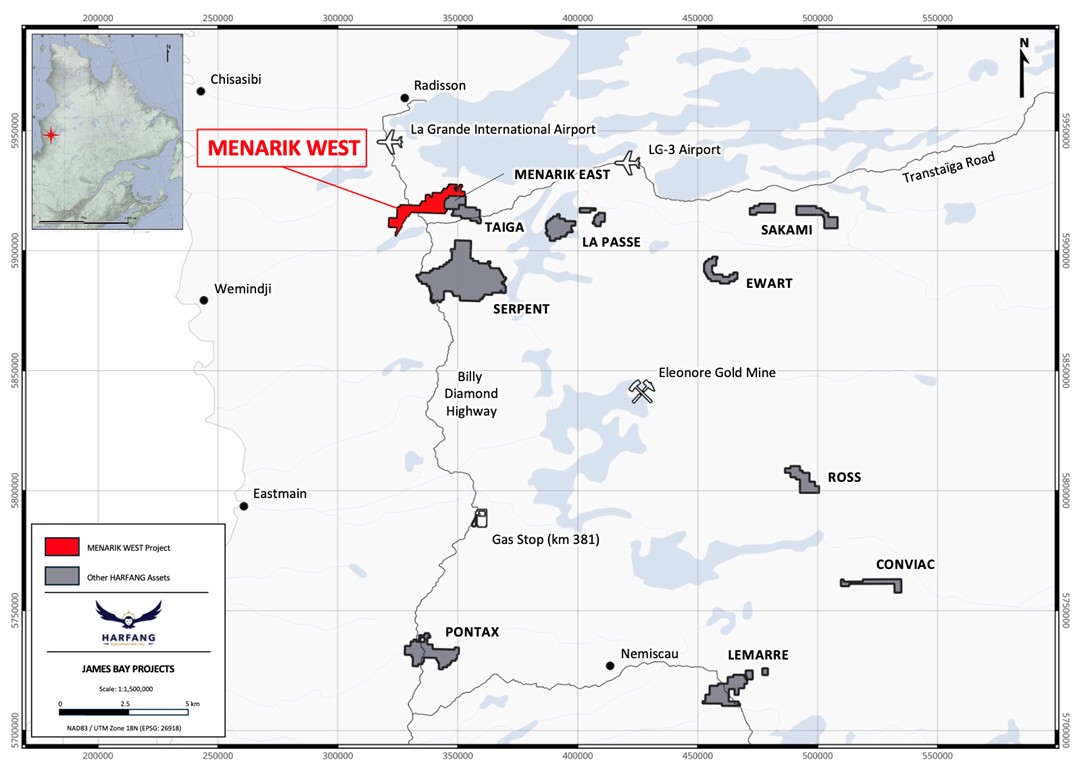 Harfang Announces New Partnership With SOQUEM to Advance Lake Menarik