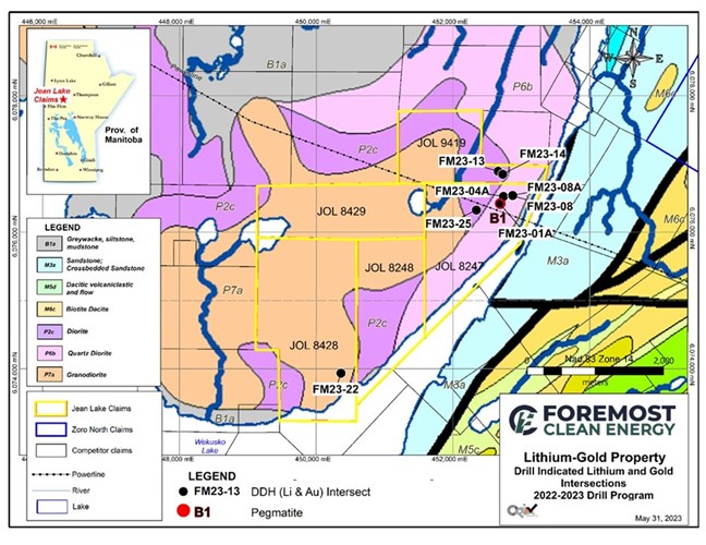 Foremost Clean Energy Announces 2,500 Metre Drill Program at its Jean Lake Gold-Lithium Property