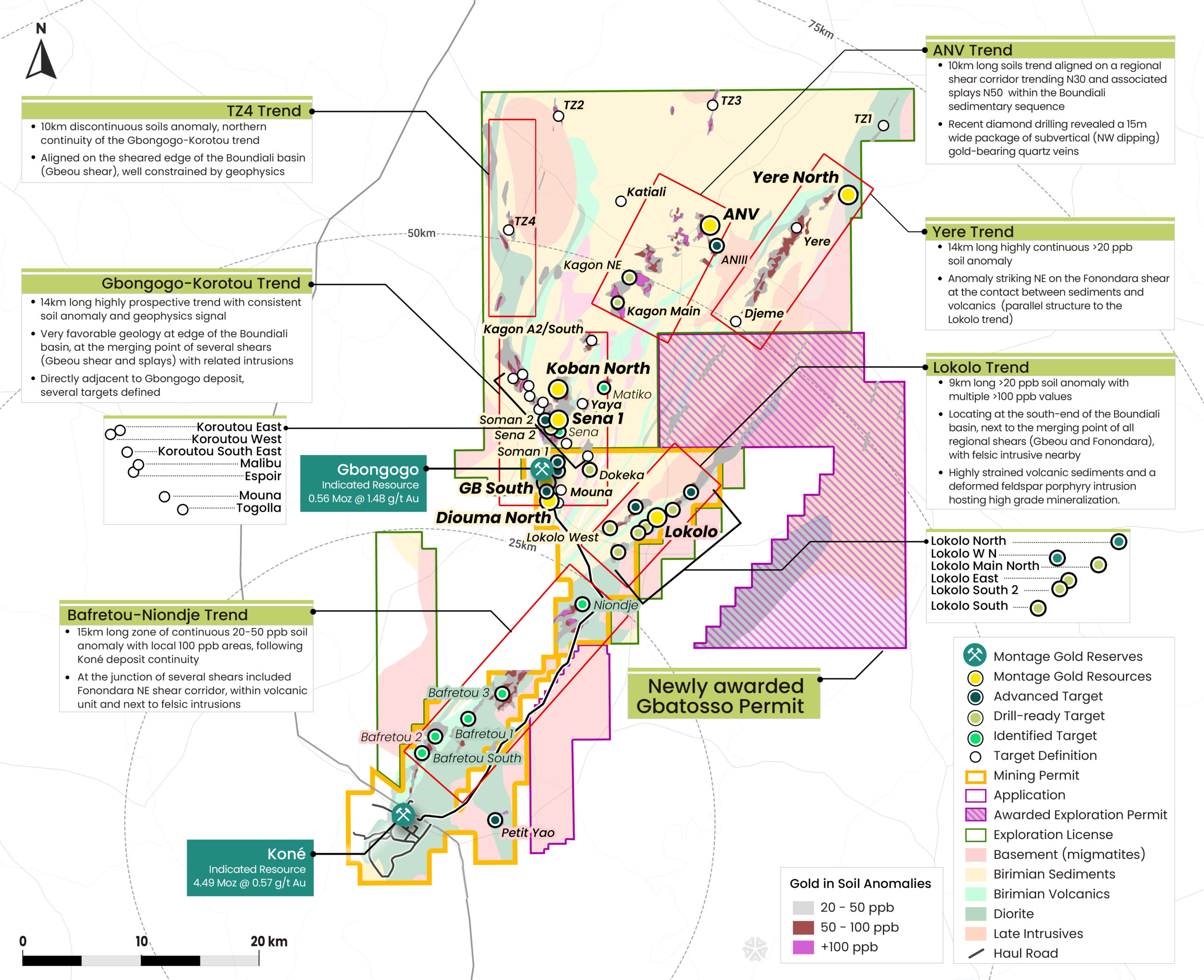Montage Gold expands its exploration portfolio in Côte d’Ivoire along its Koné Project and is granted a new greenfield property