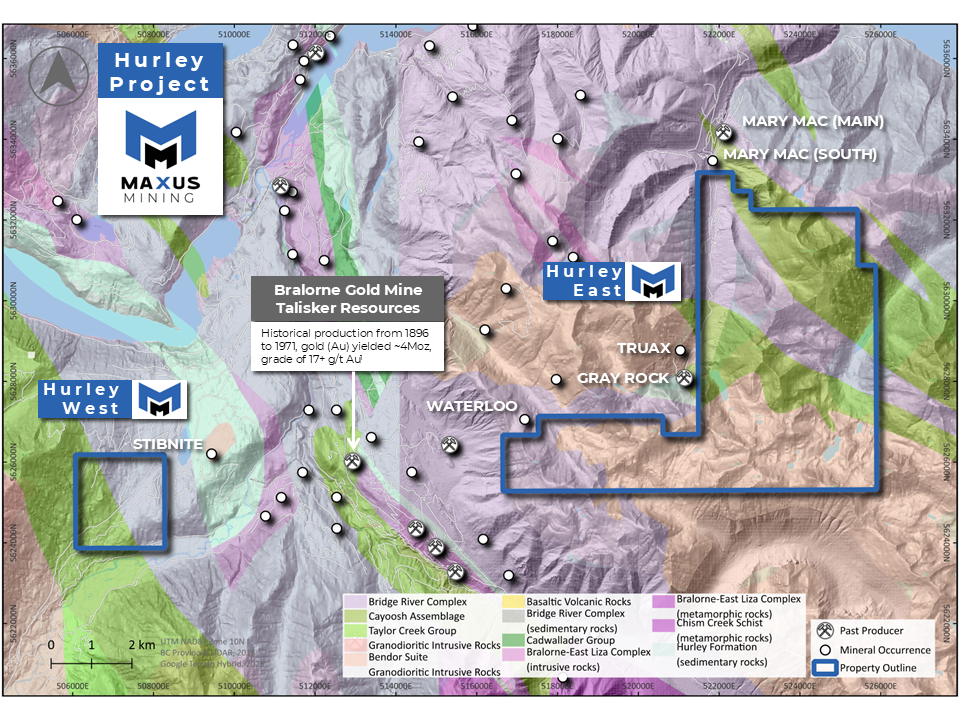 Maxus Mining Highlights Antimony Results at the Hurley Project in British Columbia, Canada
